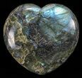 Flashy Polished Labradorite Heart #58875-1